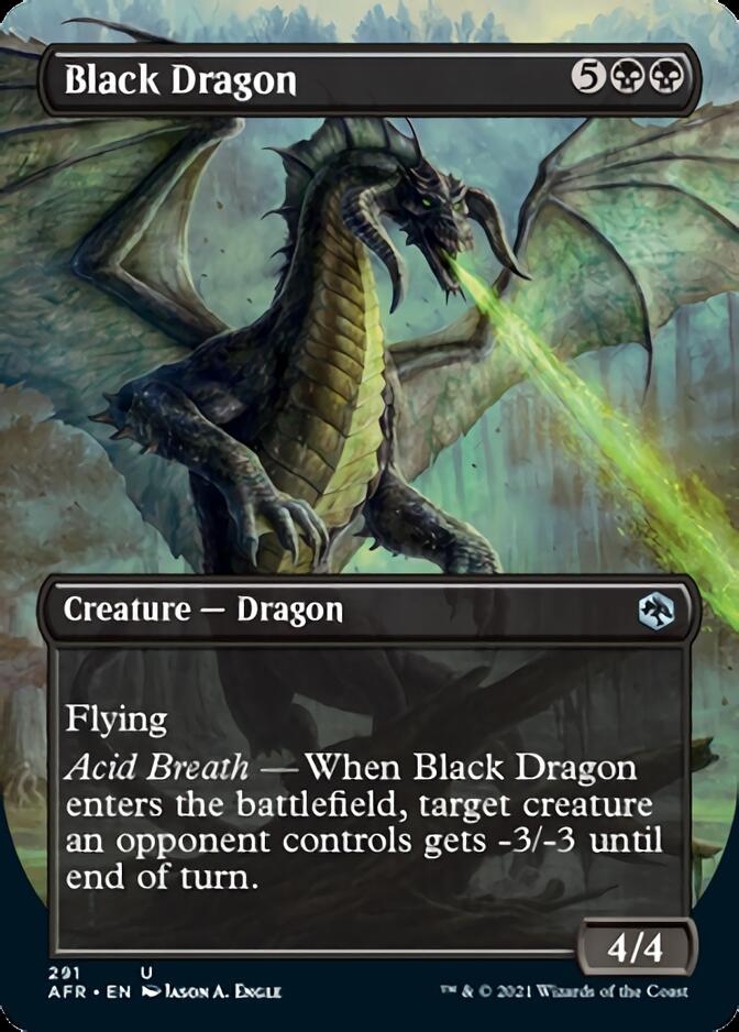Black Dragon (Borderless Alternate Art) [Dungeons & Dragons: Adventures in the Forgotten Realms] | Galaxy Games LLC