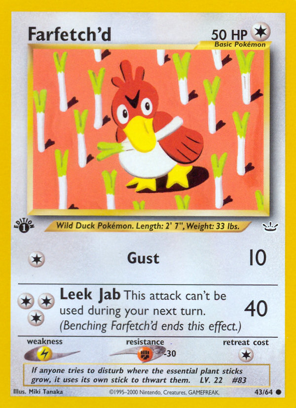 Farfetch'd (43/64) [Neo Revelation 1st Edition] | Galaxy Games LLC