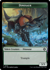 Elephant // Dinosaur (0010) Double-Sided Token [The Lost Caverns of Ixalan Commander Tokens] | Galaxy Games LLC