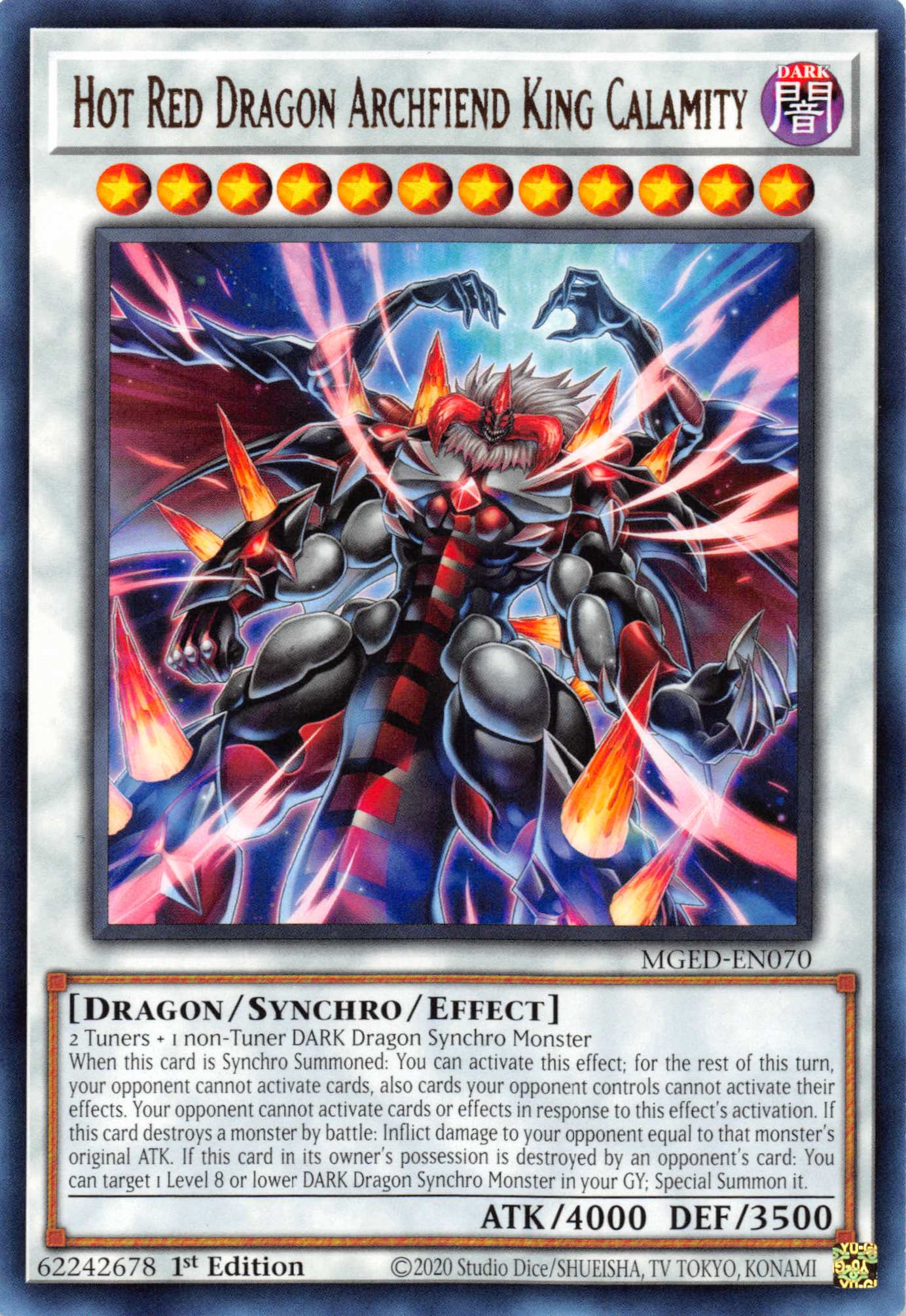 Hot Red Dragon Archfiend King Calamity [MGED-EN070] Rare | Galaxy Games LLC