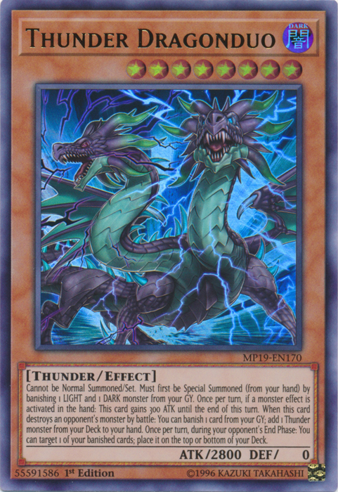 Thunder Dragonduo [MP19-EN170] Ultra Rare | Galaxy Games LLC