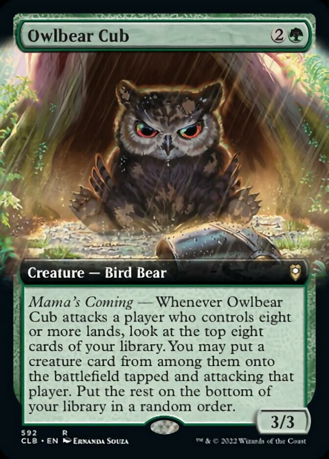 Owlbear Cub (Extended Art) [Commander Legends: Battle for Baldur's Gate] | Galaxy Games LLC