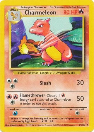 Charmeleon (24/102) [Base Set Unlimited] | Galaxy Games LLC