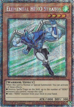 Elemental HERO Stratos [BODE-EN100] Starlight Rare | Galaxy Games LLC