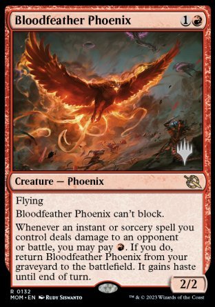 Bloodfeather Phoenix (Promo Pack) [March of the Machine Promos] | Galaxy Games LLC