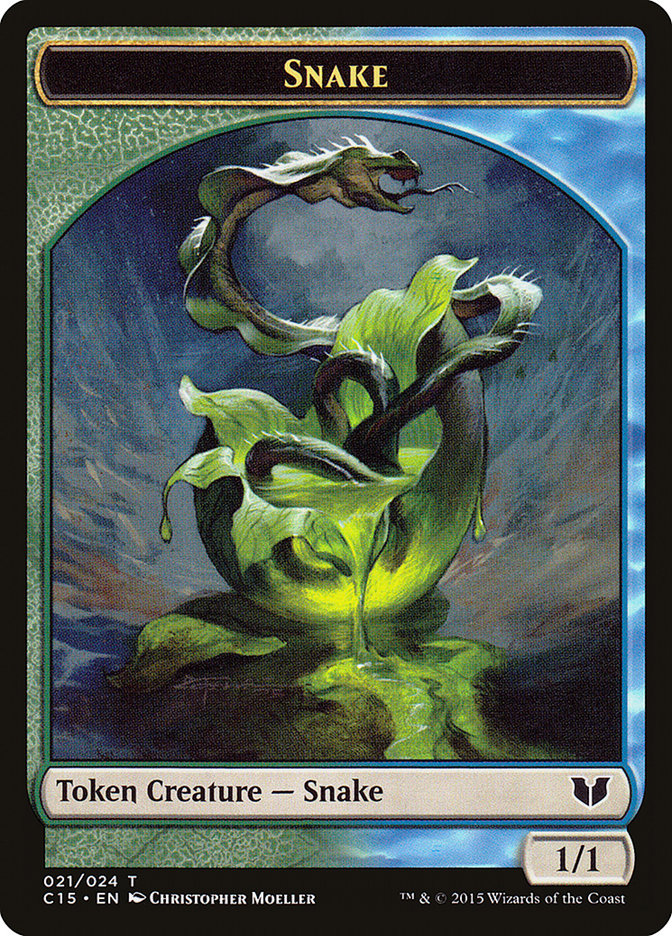 Snake Token (021/024) [Commander 2015 Tokens] | Galaxy Games LLC