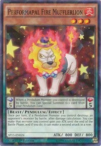 Performapal Fire Mufflerlion [SP15-EN024] Shatterfoil Rare | Galaxy Games LLC