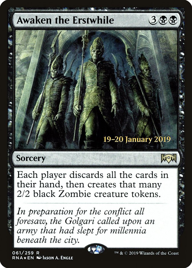 Awaken the Erstwhile [Ravnica Allegiance Prerelease Promos] | Galaxy Games LLC