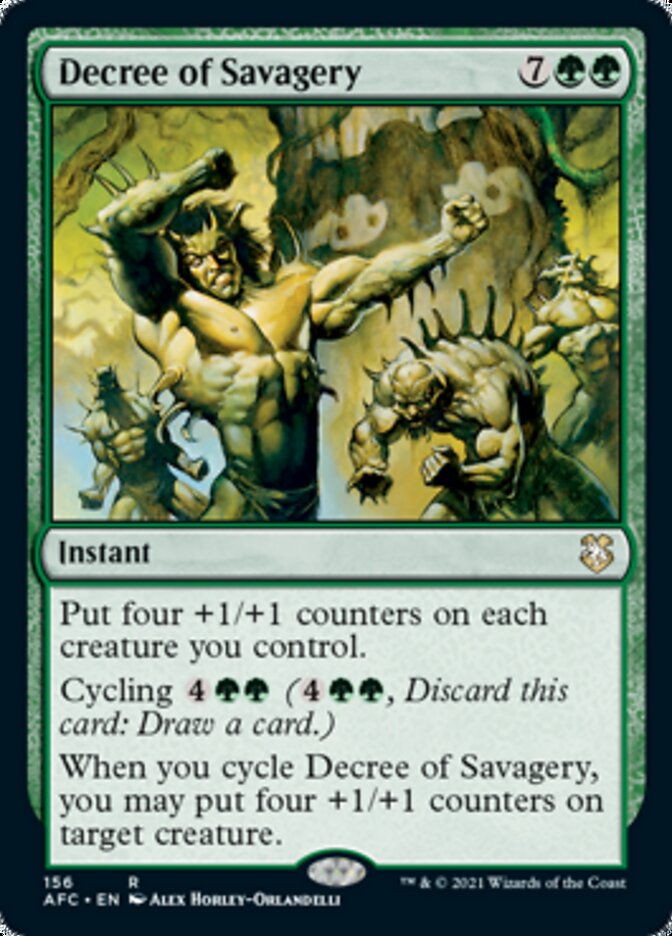 Decree of Savagery [Dungeons & Dragons: Adventures in the Forgotten Realms Commander] | Galaxy Games LLC