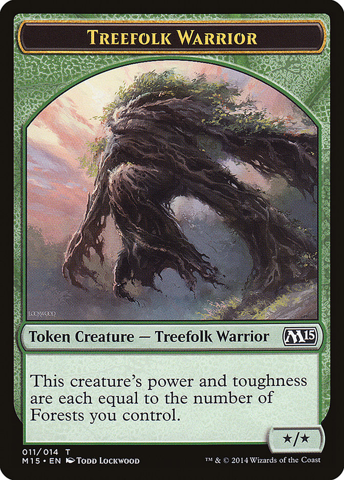 Treefolk Warrior Token [Magic 2015 Tokens] | Galaxy Games LLC