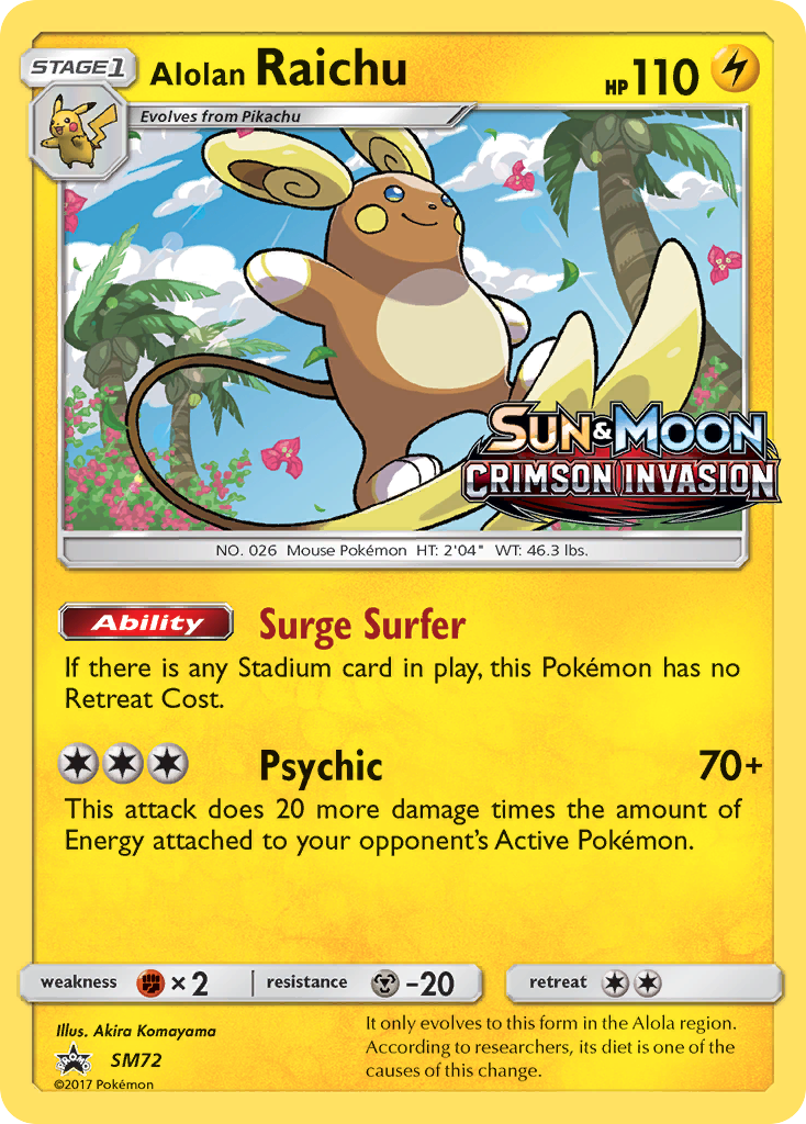 Alolan Raichu (SM72) (Prerelease Promo) [Sun & Moon: Black Star Promos] | Galaxy Games LLC