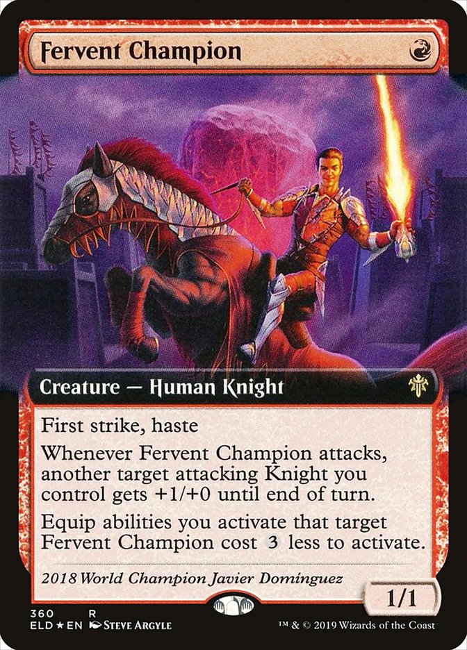 Fervent Champion (Extended Art) [Throne of Eldraine] | Galaxy Games LLC