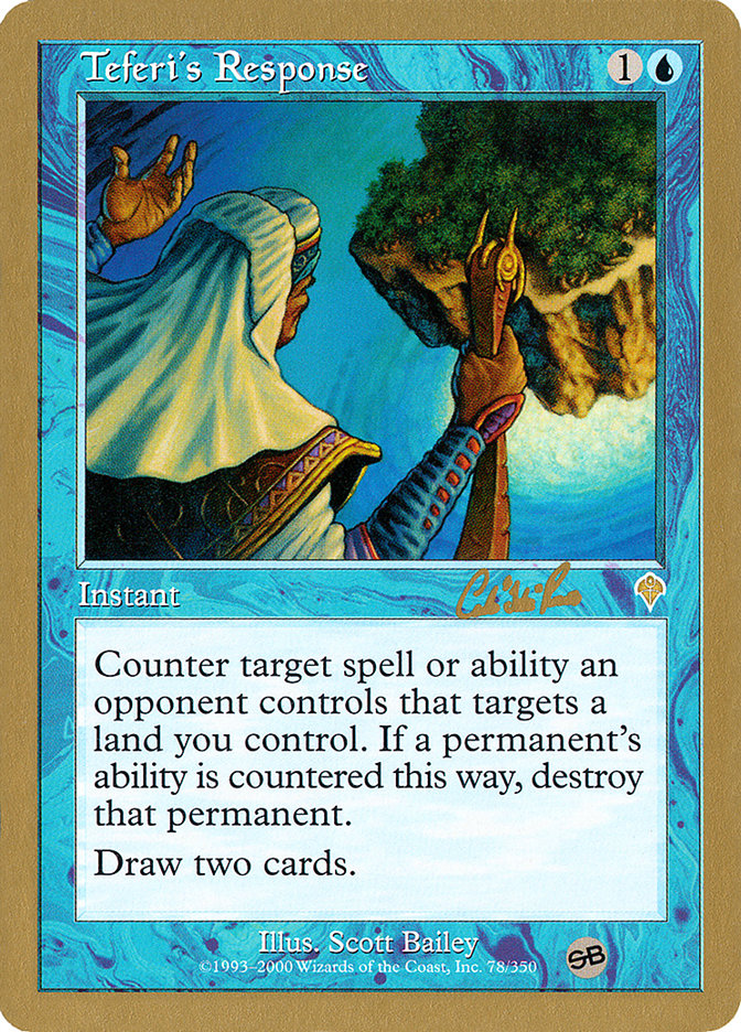 Teferi's Response (Carlos Romao) (SB) [World Championship Decks 2002] | Galaxy Games LLC
