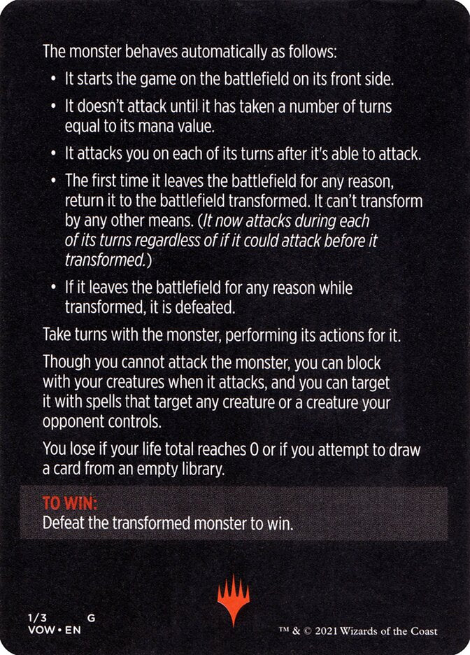 Monster of The Week (Magic Minigame) [Innistrad: Crimson Vow Minigame] | Galaxy Games LLC