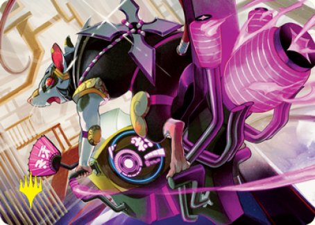 Nashi, Moon Sage's Scion Art Card (Gold-Stamped Signature) [Kamigawa: Neon Dynasty Art Series] | Galaxy Games LLC