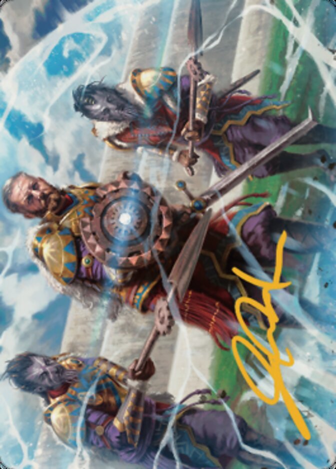 Argivian Phalanx Art Card (Gold-Stamped Signature) [Dominaria United Art Series] | Galaxy Games LLC