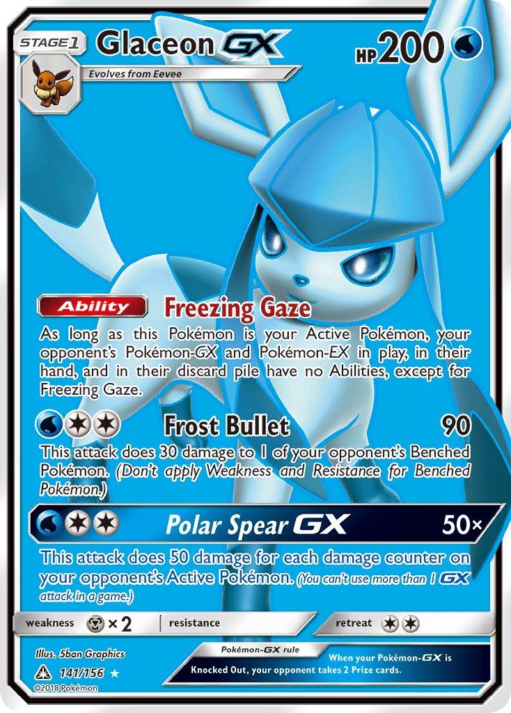 Glaceon GX (141/156) [Sun & Moon: Ultra Prism] | Galaxy Games LLC