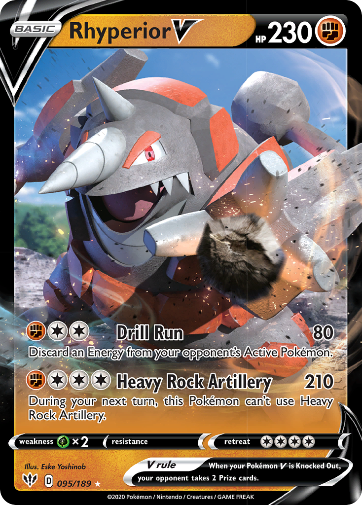 Rhyperior V (095/189) [Sword & Shield: Darkness Ablaze] | Galaxy Games LLC