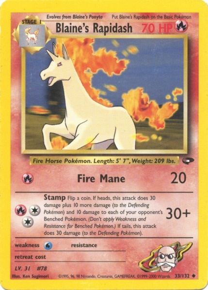 Blaine's Rapidash (33/132) [Gym Challenge Unlimited] | Galaxy Games LLC