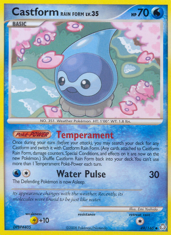 Castform Rain Form (49/146) [Diamond & Pearl: Legends Awakened] | Galaxy Games LLC