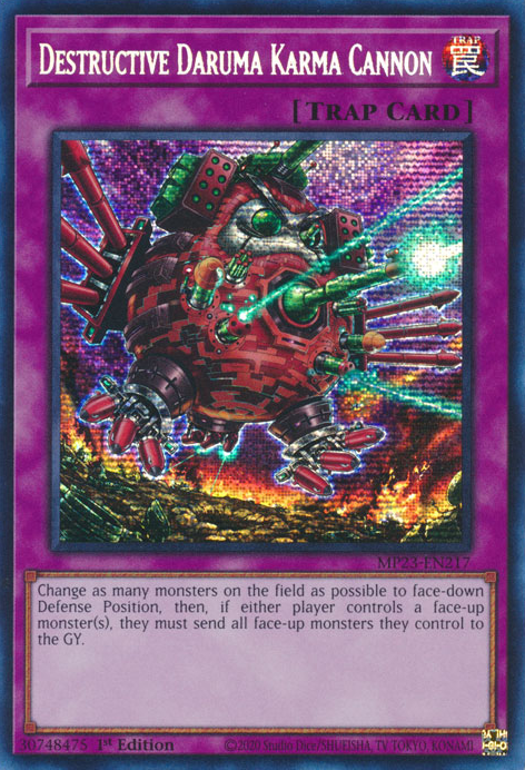 Destructive Daruma Karma Cannon [MP23-EN217] Prismatic Secret Rare | Galaxy Games LLC