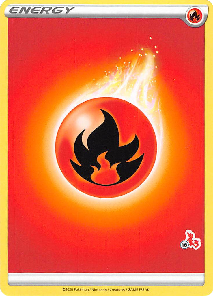 Fire Energy (Cinderace Stamp #16) [Battle Academy 2022] | Galaxy Games LLC