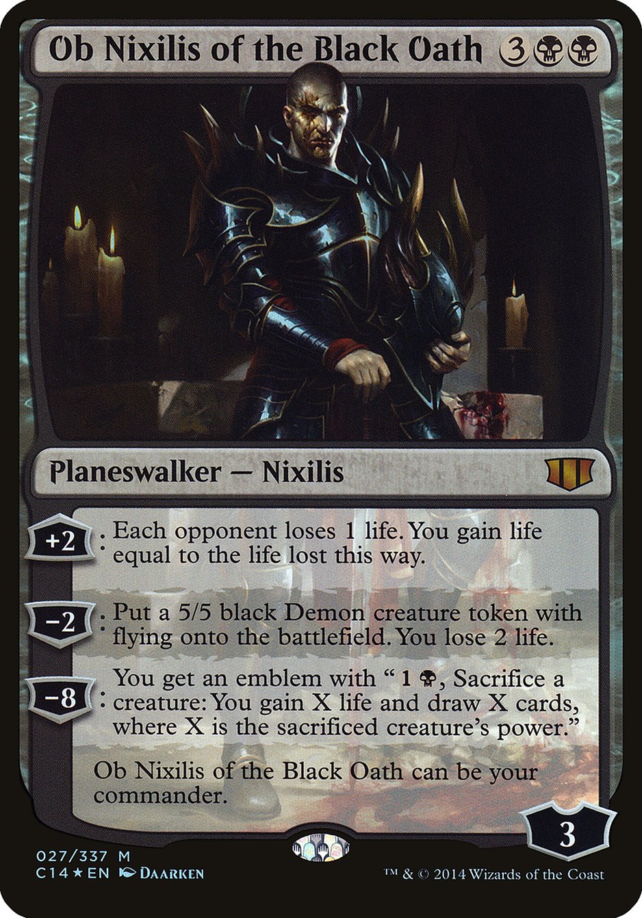 Ob Nixilis of the Black Oath (Oversized) [Commander 2014 Oversized] | Galaxy Games LLC