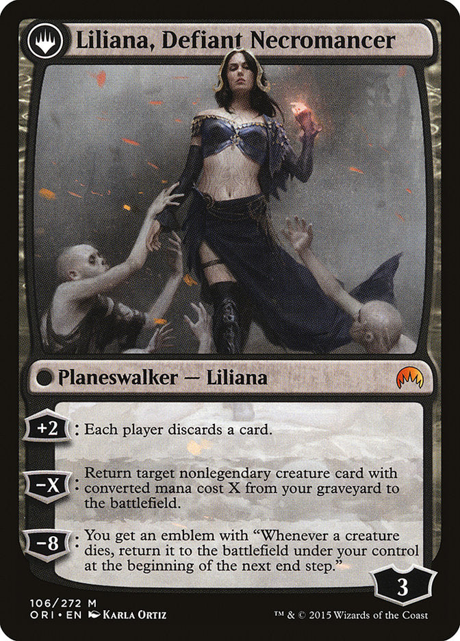 Liliana, Heretical Healer // Liliana, Defiant Necromancer [Magic Origins] | Galaxy Games LLC