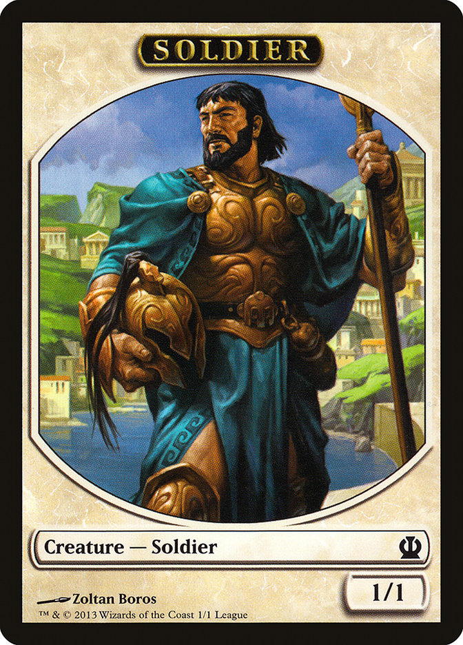 Soldier Token (Zoltan Boros) [League Tokens 2013] | Galaxy Games LLC