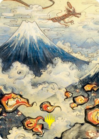 Mountain Art Card (Gold-Stamped Signature) [Kamigawa: Neon Dynasty Art Series] | Galaxy Games LLC