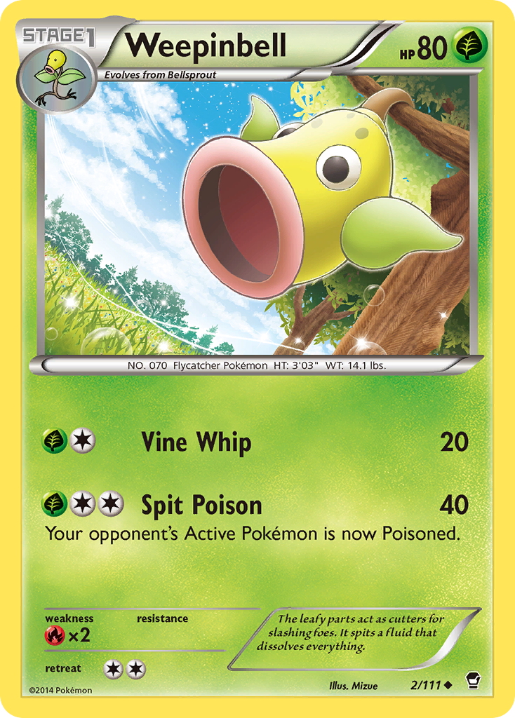 Weepinbell (2/111) [XY: Furious Fists] | Galaxy Games LLC