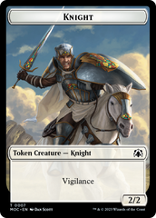 Knight (7) // Spirit (14) Double-Sided Token [March of the Machine Commander Tokens] | Galaxy Games LLC