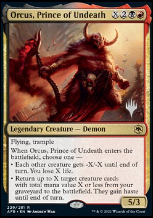 Orcus, Prince of Undeath (Promo Pack) [Dungeons & Dragons: Adventures in the Forgotten Realms Promos] | Galaxy Games LLC