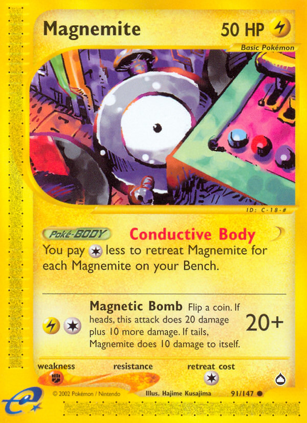 Magnemite (91/147) [Aquapolis] | Galaxy Games LLC