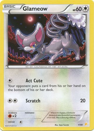 Glameow (1/30) [XY: Trainer Kit 3 - Pikachu Libre] | Galaxy Games LLC