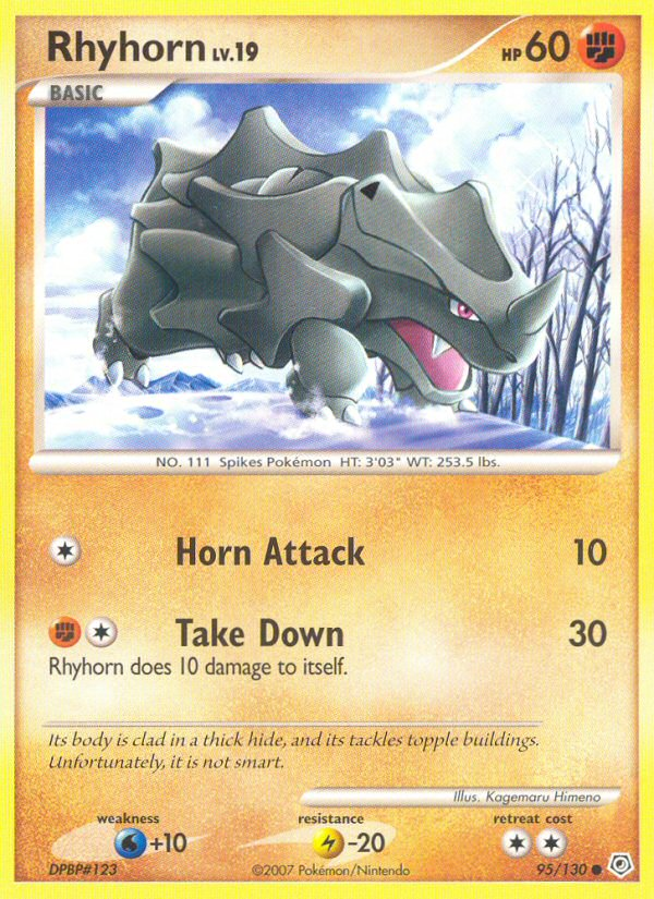 Rhyhorn (95/130) [Diamond & Pearl: Base Set] | Galaxy Games LLC