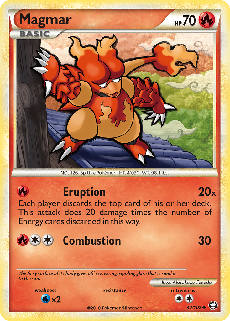 Magmar (42/102) [HeartGold & SoulSilver: Triumphant] | Galaxy Games LLC