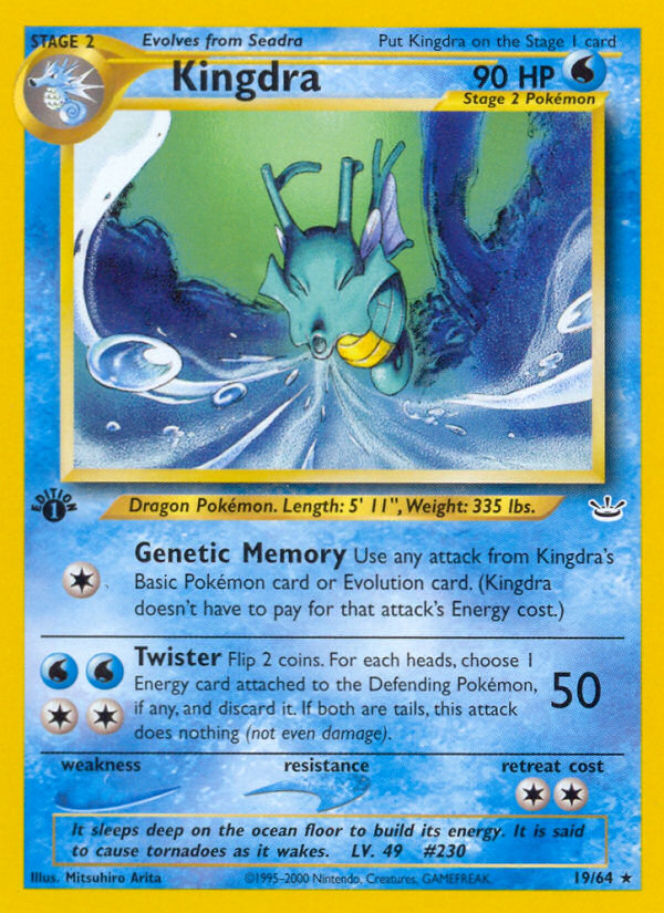 Kingdra (19/64) [Neo Revelation 1st Edition] | Galaxy Games LLC