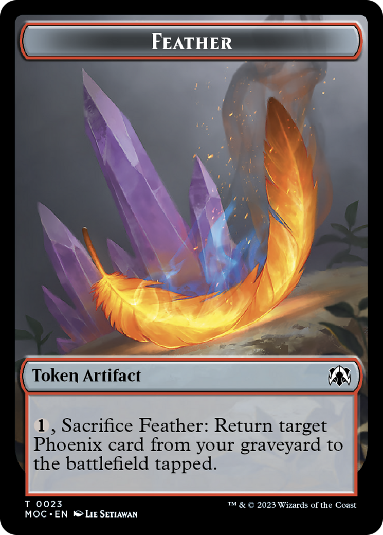 Feather // Servo Double-Sided Token [March of the Machine Commander Tokens] | Galaxy Games LLC