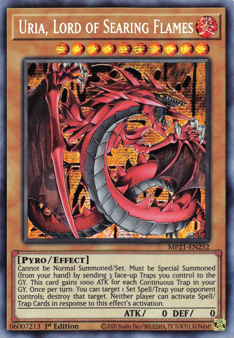 Uria, Lord of Searing Flames [MP21-EN252] Prismatic Secret Rare | Galaxy Games LLC