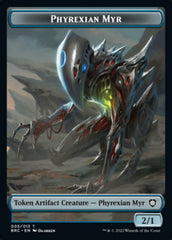 Construct (008) // Phyrexian Myr Double-Sided Token [The Brothers' War Commander Tokens] | Galaxy Games LLC