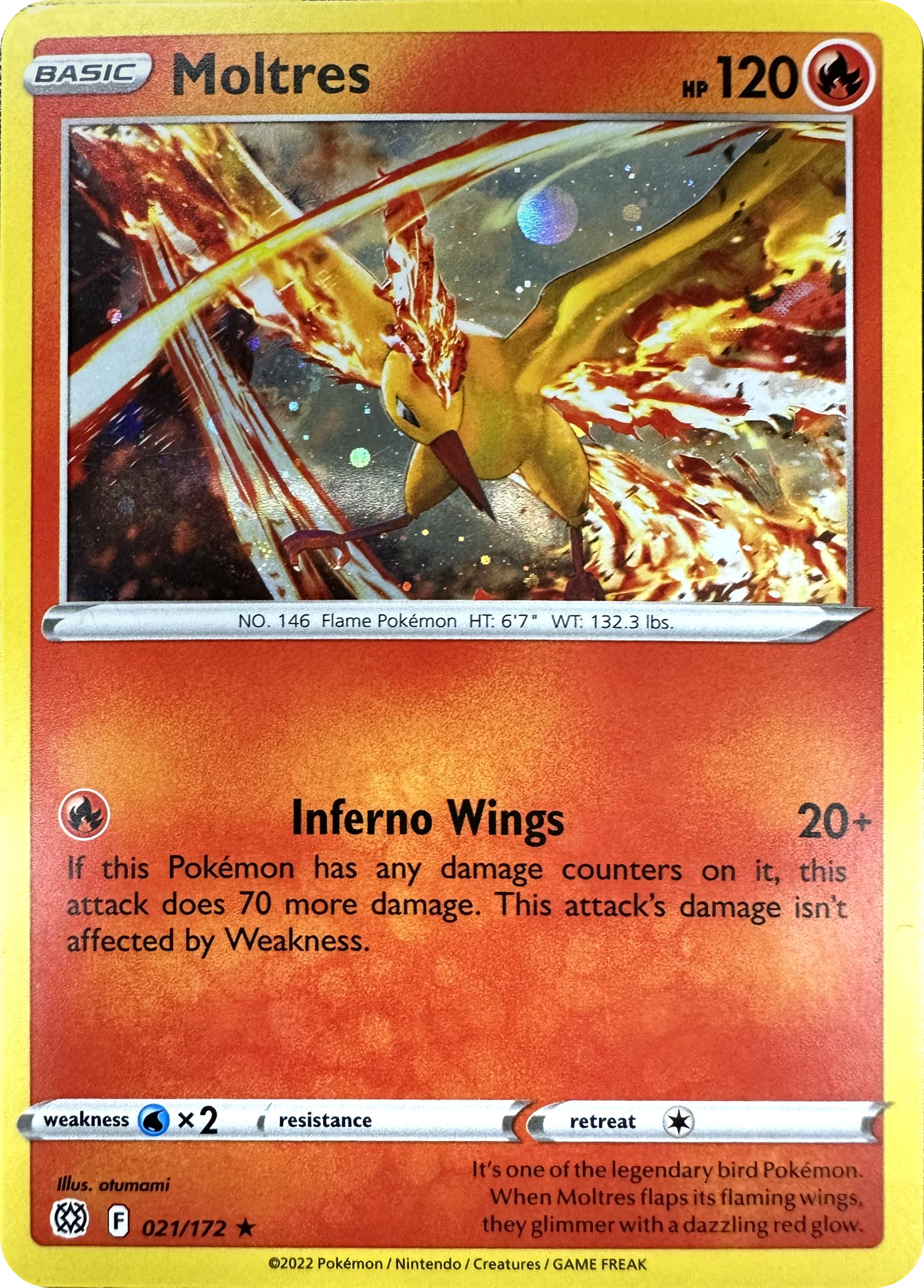 Moltres (021/172) (Cosmos Holo) [Sword & Shield: Brilliant Stars] | Galaxy Games LLC