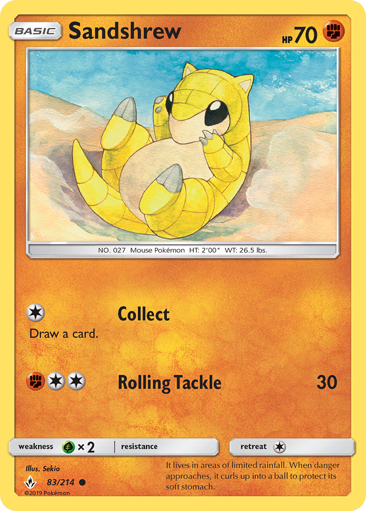 Sandshrew (83/214) [Sun & Moon: Unbroken Bonds] | Galaxy Games LLC