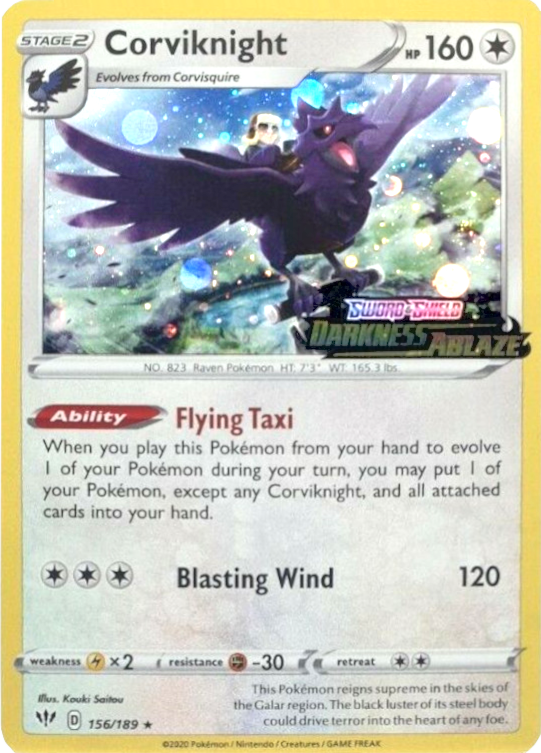 Corviknight (156/189) (Cosmos Holo) [Sword & Shield: Darkness Ablaze] | Galaxy Games LLC