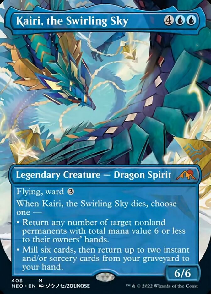 Kairi, the Swirling Sky (Borderless Alternate Art) [Kamigawa: Neon Dynasty] | Galaxy Games LLC