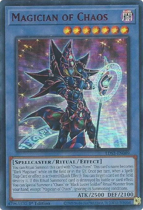 Magician of Chaos (Red) [LDS3-EN089] Ultra Rare | Galaxy Games LLC