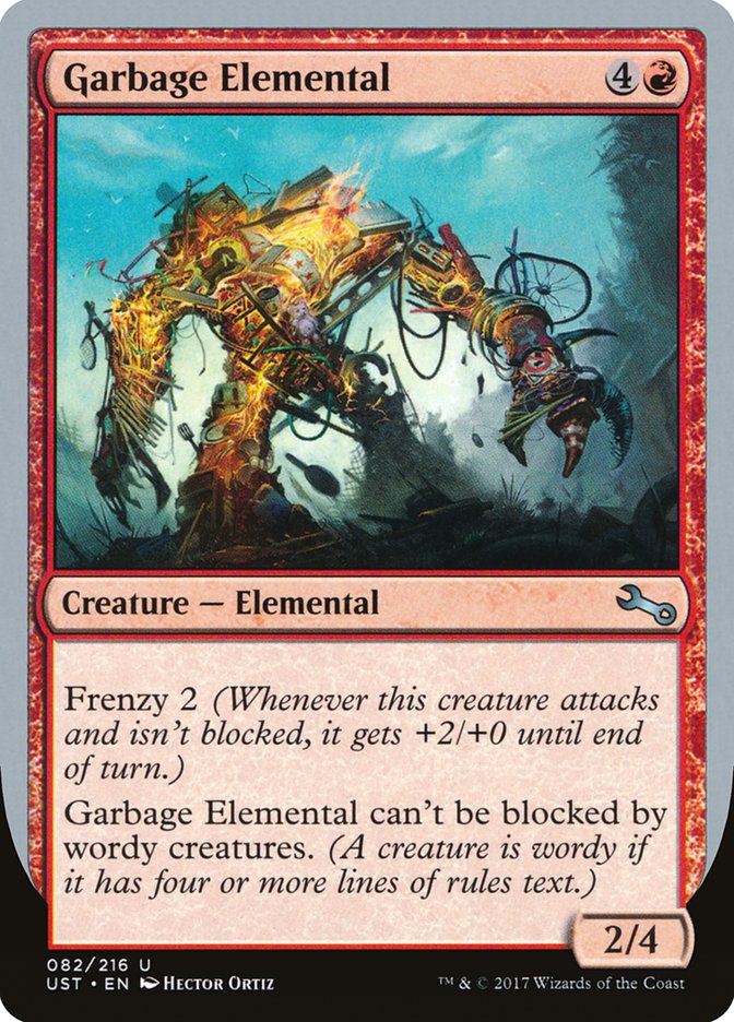 Garbage Elemental (2/4 Creature) [Unstable] | Galaxy Games LLC