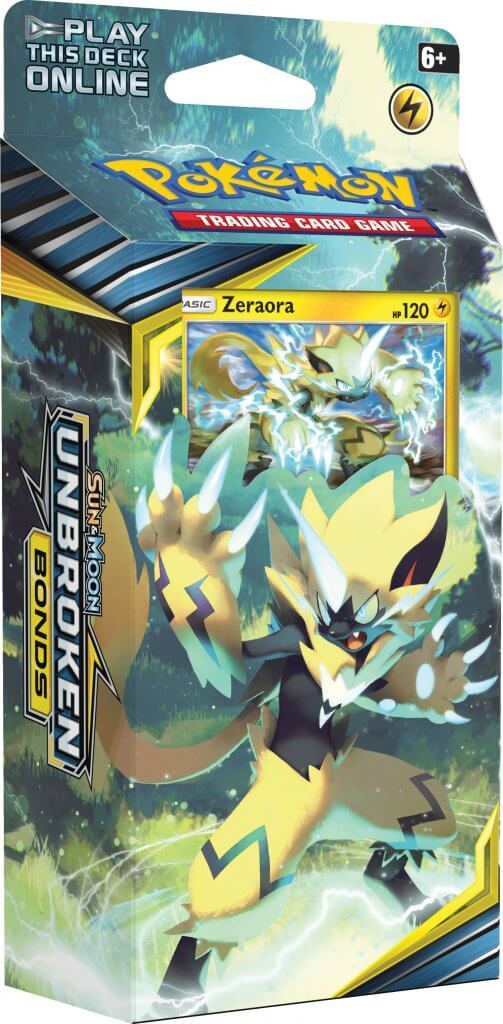 POKÉMON TCG Sun & Moon Unbroken Bonds Theme Deck Zeraora | Galaxy Games LLC