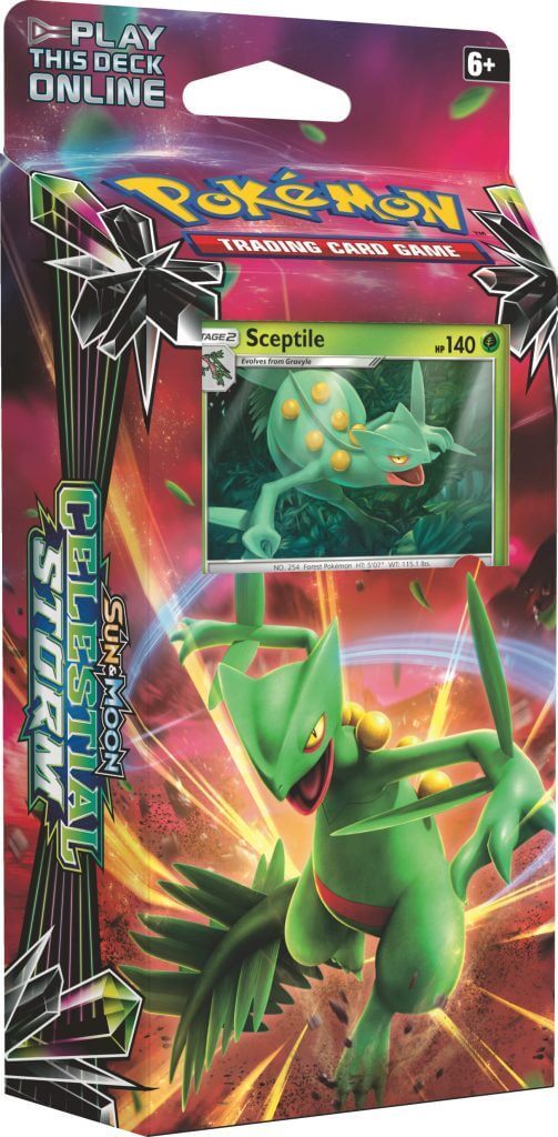 POKÉMON TCG Sun & Moon Celestial Storm Theme Deck Sceptile | Galaxy Games LLC