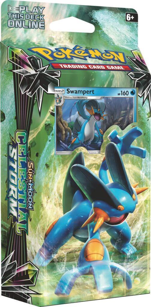 POKÉMON TCG Sun & Moon Celestial Storm Theme Deck Swampert | Galaxy Games LLC